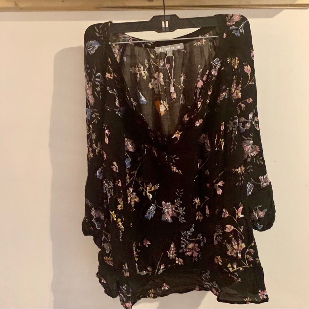 Flowy Black Floral Top